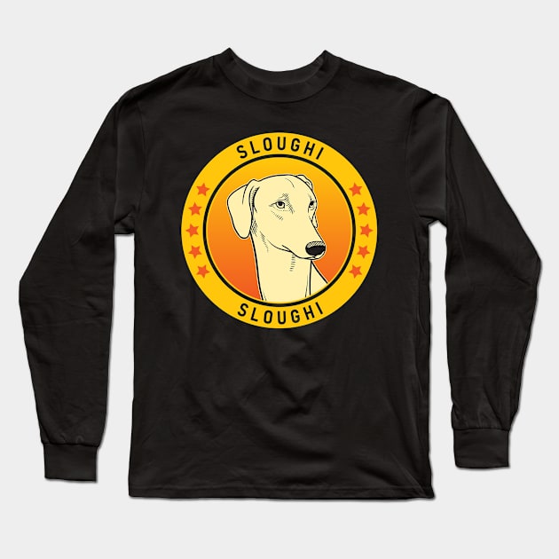 Sloughi Dog Portrait Long Sleeve T-Shirt by millersye